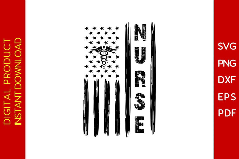 Nurse American Flag SVG PNG PDF Cut File SVG Creativedesigntee 