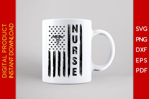 Nurse American Flag SVG PNG PDF Cut File SVG Creativedesigntee 