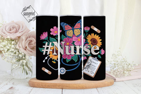 Nurse Appreciation 20oz Tumbler Wrap Sublimation sassyprint 