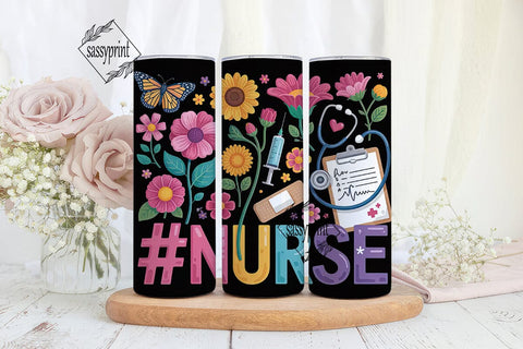 Nurse Appreciation 20oz Tumbler Wrap Sublimation sassyprint 