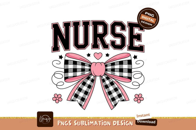 Nurse Appreciation Bow Design Sublimation Png Sublimation Designangry 