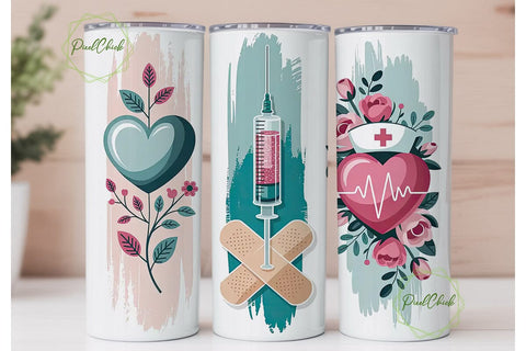 Nurse Appreciation Tumbler Wrap Sublimation PixelChick 