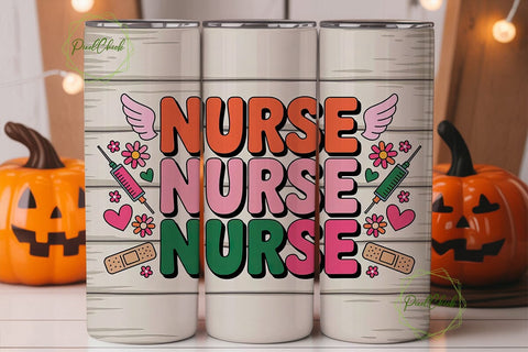 Nurse Appreciation Tumbler Wrap Sublimation PixelChick 