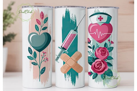 Nurse Appreciation Tumbler Wrap Sublimation PixelChick 