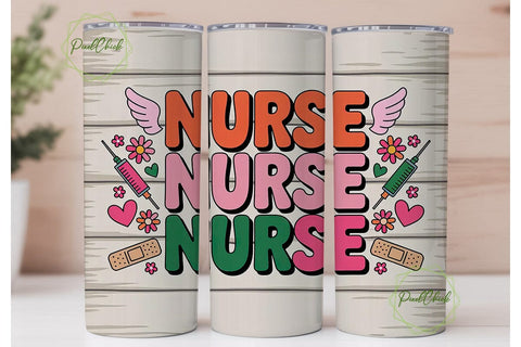 Nurse Appreciation Tumbler Wrap Sublimation PixelChick 