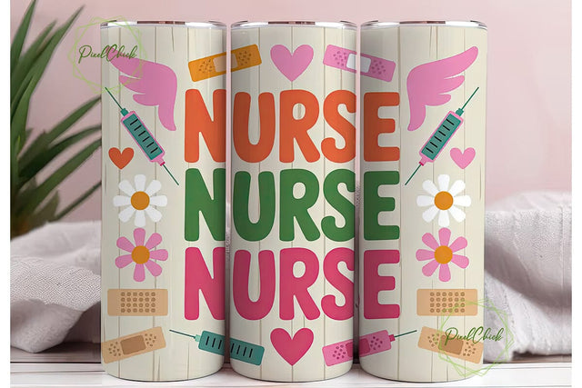 Nurse Appreciation Tumbler Wrap Sublimation PixelChick 