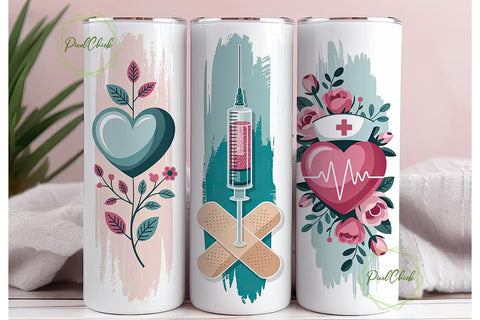 Nurse Appreciation Tumbler Wrap Sublimation PixelChick 