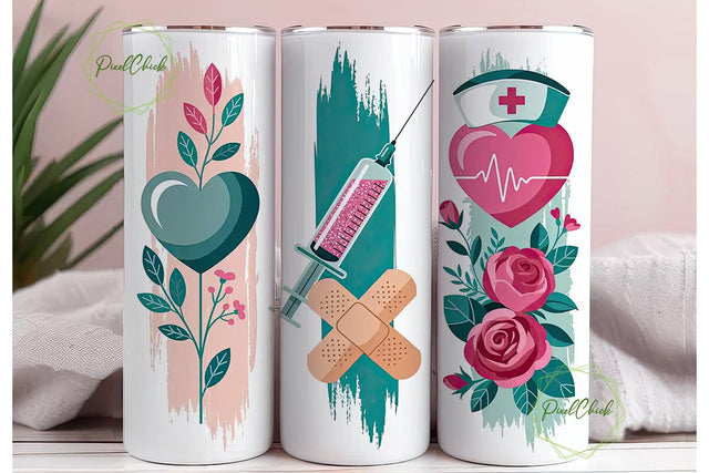 Nurse Appreciation Tumbler Wrap Sublimation PixelChick 