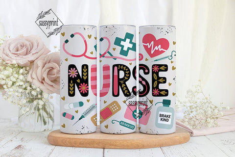 Nurse Appreciation Tumbler Wrap Sublimation sassyprint 