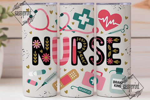 Nurse Appreciation Tumbler Wrap Sublimation sassyprint 