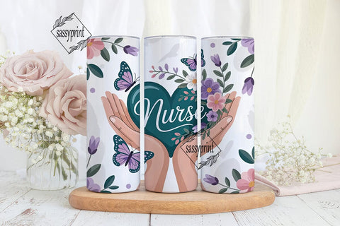 Nurse Appreciation Tumbler Wrap Sublimation sassyprint 