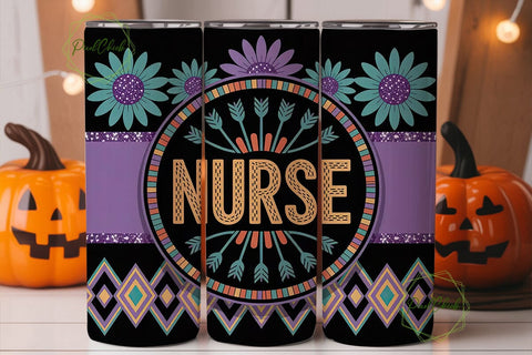 Nurse Beaded Mandala 20oz Tumbler Sublimation PixelChick 
