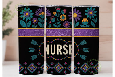 Nurse Beaded Mandala 20oz Tumbler Sublimation PixelChick 