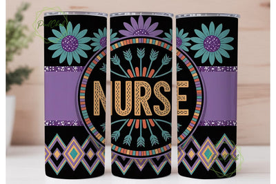 Nurse Beaded Mandala 20oz Tumbler Sublimation PixelChick 