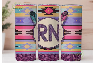 Nurse Beaded RN Tumbler Wrap Sublimation PixelChick 