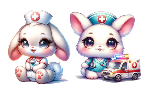 Nurse Bunny Sublimation ,Illustrator Clipart,Quotes and Sayings,Food & Drink,On Sale, Print & Cut Sublimation Newmockups 