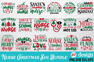 Nurse Charistmas Svg Bundle SVG Angelina750 