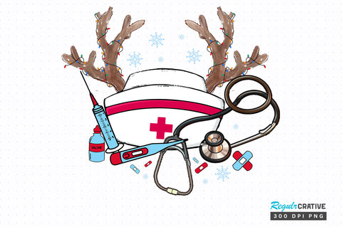 Nurse christmas clipart png design Sublimation Regulrcrative 