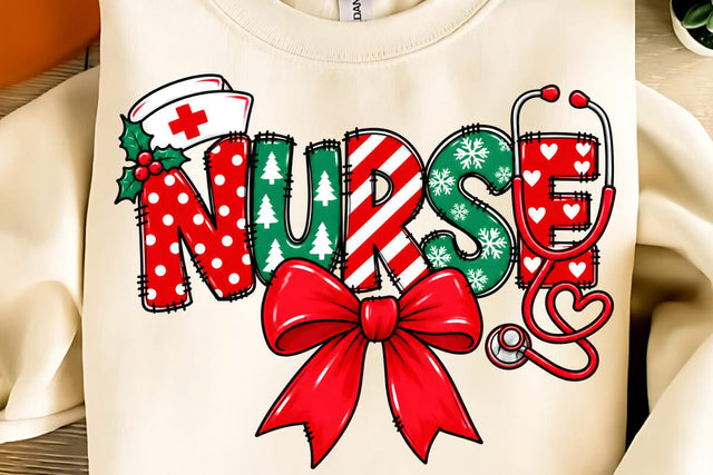 Nurse Christmas PNG, Merry Christmas PNG Sublimation DesignPlante 503 