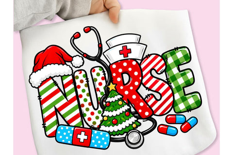 Nurse Christmas PNG, Merry Christmas PNG Sublimation DesignPlante 503 