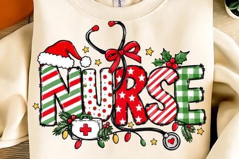 Nurse Christmas PNG, Merry Christmas PNG Sublimation DesignPlante 503 