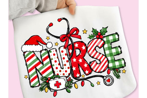 Nurse Christmas PNG, Merry Christmas PNG Sublimation DesignPlante 503 
