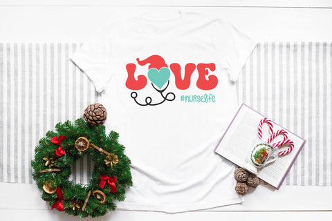 Nurse Christmas SVG Design | Love SVG CraftLabSVG 