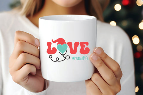 Nurse Christmas SVG Design | Love SVG CraftLabSVG 