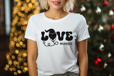 Nurse Christmas SVG Design | Love SVG CraftLabSVG 