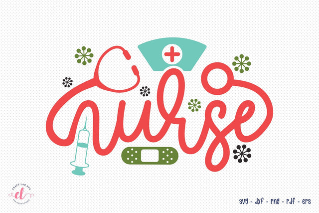 Nurse Christmas SVG Design SVG CraftLabSVG 