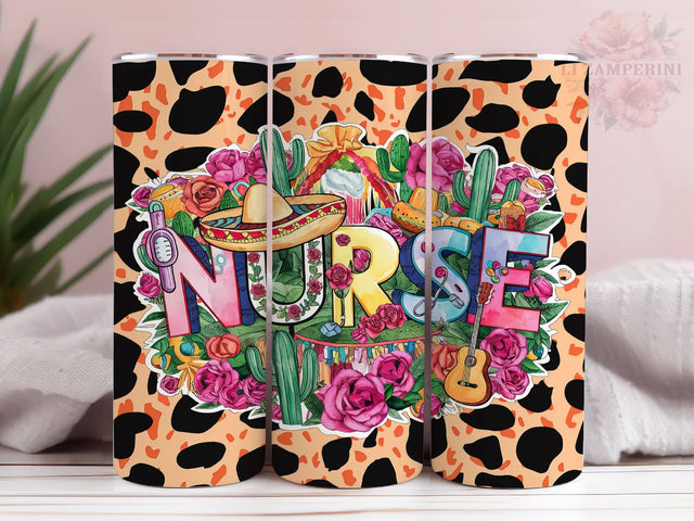 Nurse Cinco De Mayo 20oz Tumbler Wrap PNG, Nurse Tumbler Png, Straight & Tapered Tumbler Wrap, Instant Digital Download Sublimation Li Zamperini 
