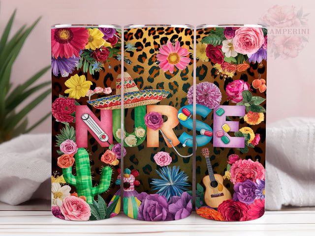 Nurse Cinco De Mayo 20oz Tumbler Wrap PNG, Nurse Tumbler Png, Straight & Tapered Tumbler Wrap, Instant Digital Download Sublimation Li Zamperini 