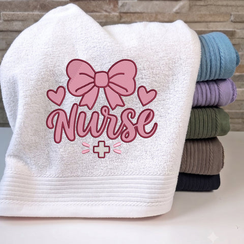 Nurse Coquette Bow Embroidery Design – Pink Bow Hearts Medical Cross Machine Embroidery File Embroidery/Applique DESIGNS PatternFeed8 