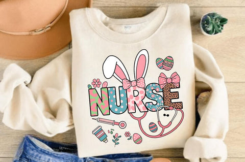 Nurse Easter Bunny PNG, Easter Nurse Coquette PNG, Stethoscope PNG, Happy Easter PNG, Nurse Easter Shirt Design, School Nurse PNG, Nurse Easter Bunny PNG Sublimation Regulrcrative 