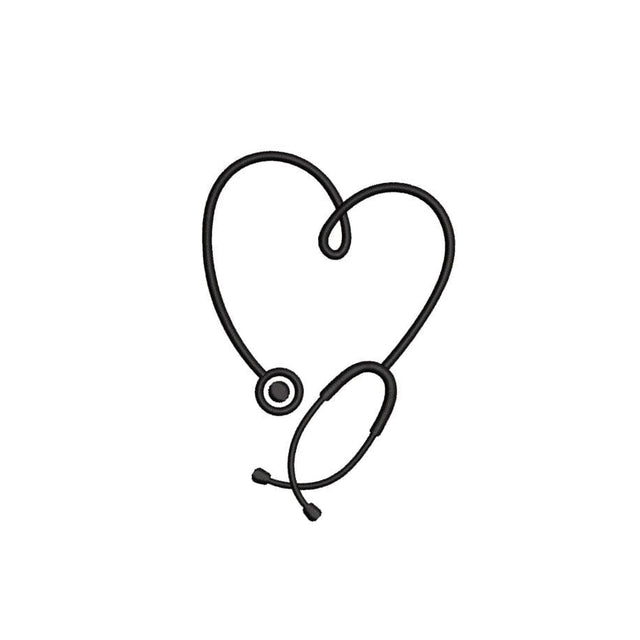 Nurse Embroidery Design, Stethoscope Embroidery File, 4 sizes, Instant download Embroidery/Applique DESIGNS Nino Nadaraia 