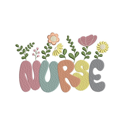 Nurse Flower Embroidery Design, 3 sizes, Instant Download Embroidery/Applique DESIGNS Nino Nadaraia 