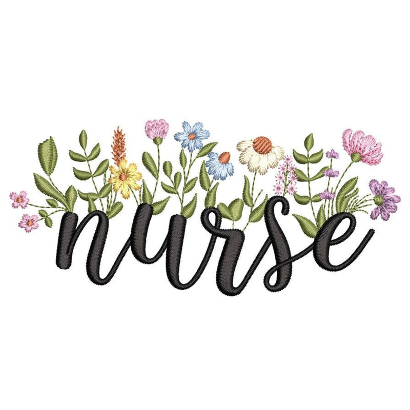 Nurse Flower Embroidery Design Medical Floral Machine Embroidery File for Scrubs Totes Pouches Digital Download for Healthcare Gifts Embroidery/Applique DESIGNS Nino Nadaraia 