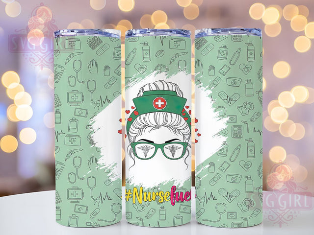 Nurse Fuel Funny Medical Tumbler, Nurse Fuel PNG, 20oz Sublimation Design, Medical Tumbler Wrap, Funny Nurse Cup, Healthcare Worker Gift, Sublimation Tumbler PNG Sublimation SvggirlplusArt 
