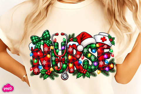 Nurse Funny Christmas PNG Sublimation DesignPlante 503 
