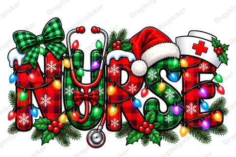 Nurse Funny Christmas PNG Sublimation DesignPlante 503 