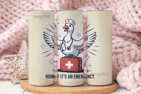 Nurse Goose 20oz Tumbler Design Sublimation DesignSVG 