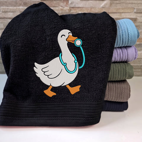 Nurse Goose Embroidery Design – Funny Goose with Stethoscope Nursing Machine Embroidery File Embroidery/Applique DESIGNS PatternFeed8 