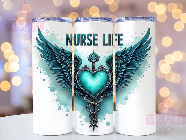 Nurse Healthcare 20oz Tumbler Wrap, Healthcare Gifts, 20oz Tumbler, Sublimation Wrap, Medical Profession, RN Gift, Nursing Decor Sublimation SvggirlplusArt 