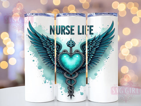Nurse Healthcare 20oz Tumbler Wrap, Healthcare Gifts, 20oz Tumbler, Sublimation Wrap, Medical Profession, RN Gift, Nursing Decor Sublimation SvggirlplusArt 