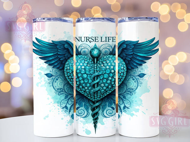 Nurse Healthcare 20oz Tumbler Wrap, Healthcare Gifts, 20oz Tumbler, Sublimation Wrap, Medical Profession, RN Gift, Nursing Decor Sublimation SvggirlplusArt 