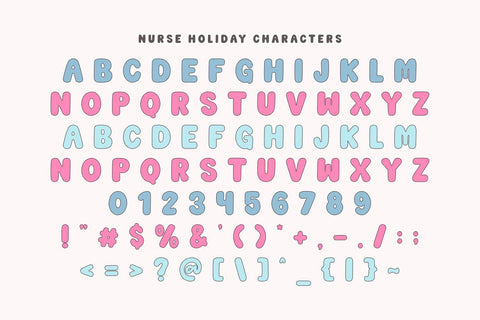 Nurse Holiday - Cute Retro Bubble Font Font Masyafi Studio 