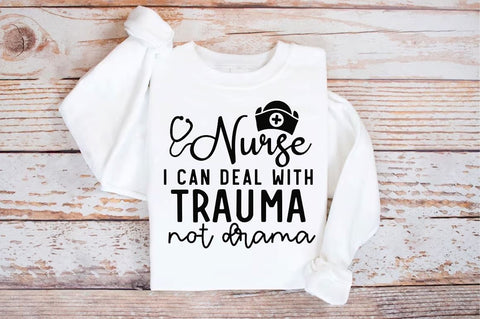 Nurse i can deal with trauma not drama SVG, Nurse SVG Design SVG Regulrcrative 