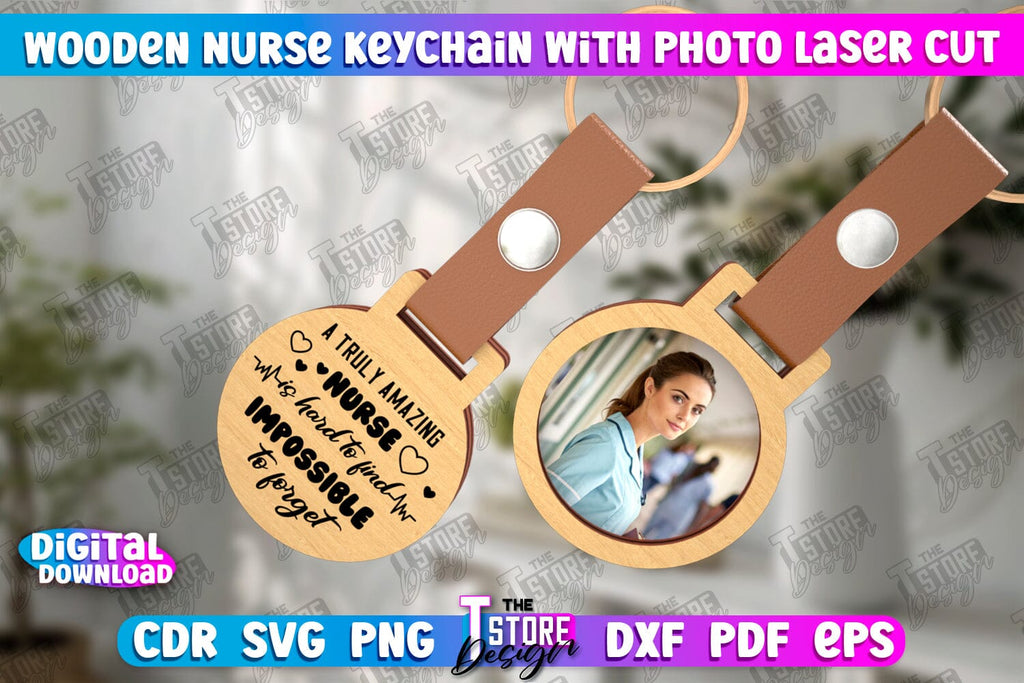 Nurse Keychain with Photo | Nursing Badge | Personalized Keychain | CNC ...