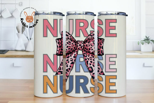 Nurse Life 20oz Skinny Tumbler Sublimation Designs Sublimation Rabbitmakies 