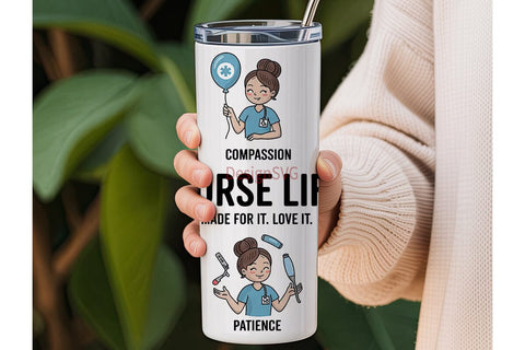 Nurse Life 20oz Tumbler Wrap Sublimation DesignSVG 